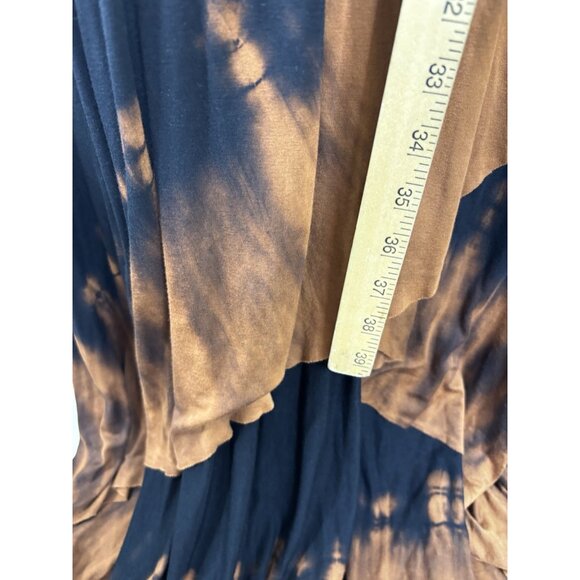 Vocal Large Goth Hi-low Dress Embellished Wings Soft Rayon/Span USA Black Unworn - Picture 8 of 9